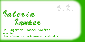 valeria kamper business card